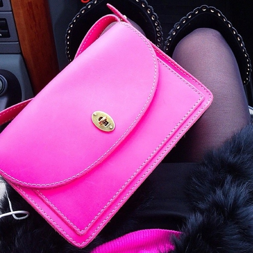 FOSSIL AUSTIN hot pink bag - Picture 3 of 12